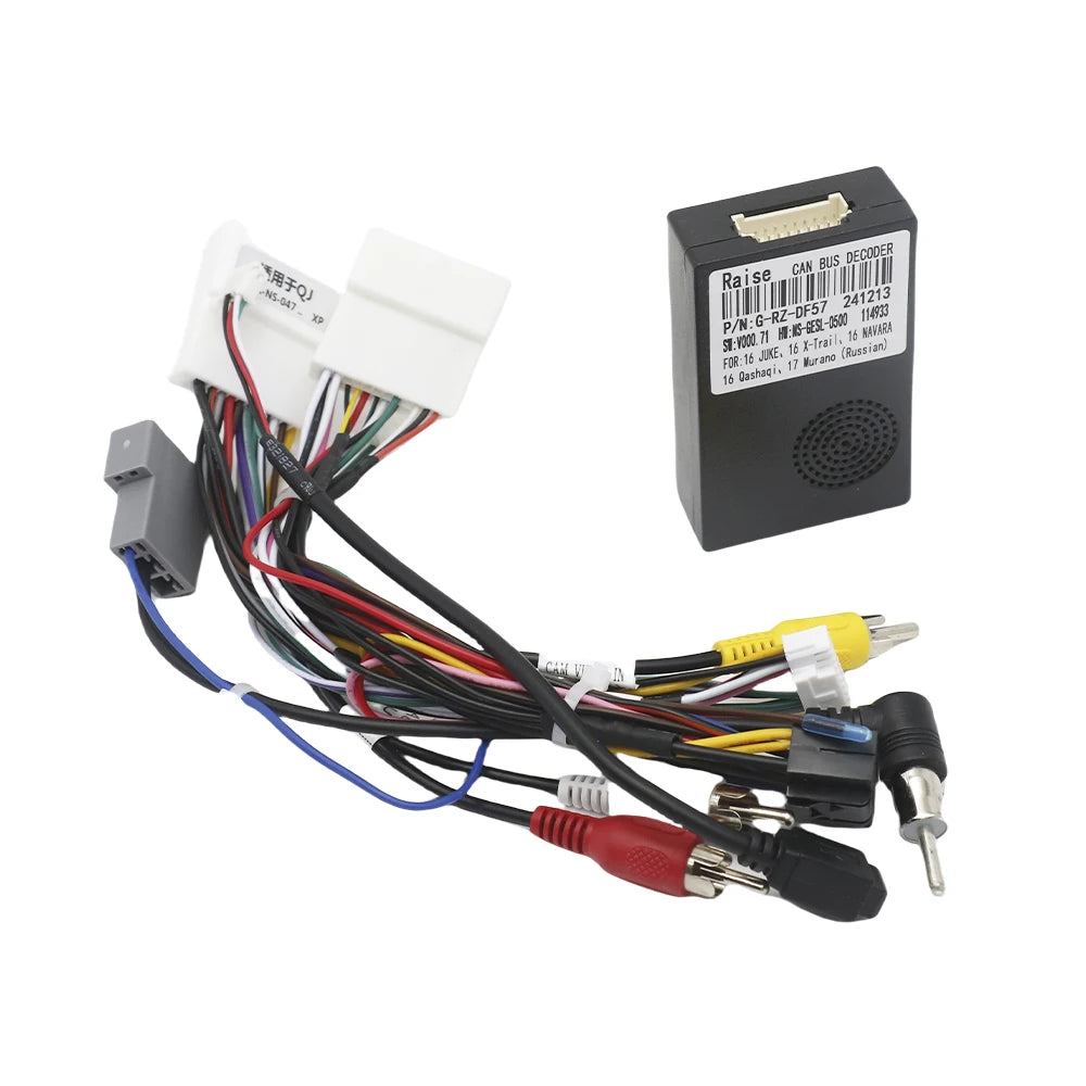 Car 16pin Audio Wiring With 360 Harness  Canbus BOX For Nissan Juke X-trail Navara  2016+ Stereo Installation Wire Adapter