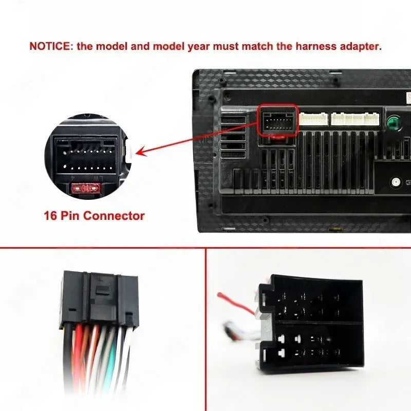 Radio Wiring Harness for Lada Granta 2011-2017, 16 Pin Plug to ISO Connector, Car Android Multimedia Cable Adapter