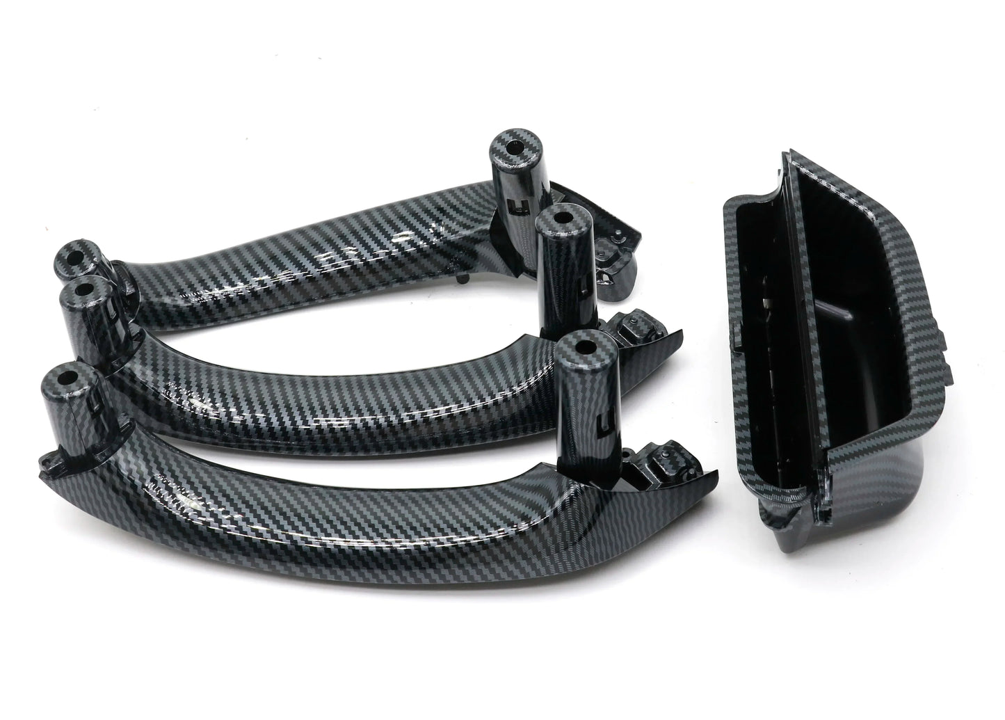 4PCS SET LHD RHD Carbon Fiber Interior Door Handle Panel Cover Trim For BMW X3 X4 F25 F26 2010-2016