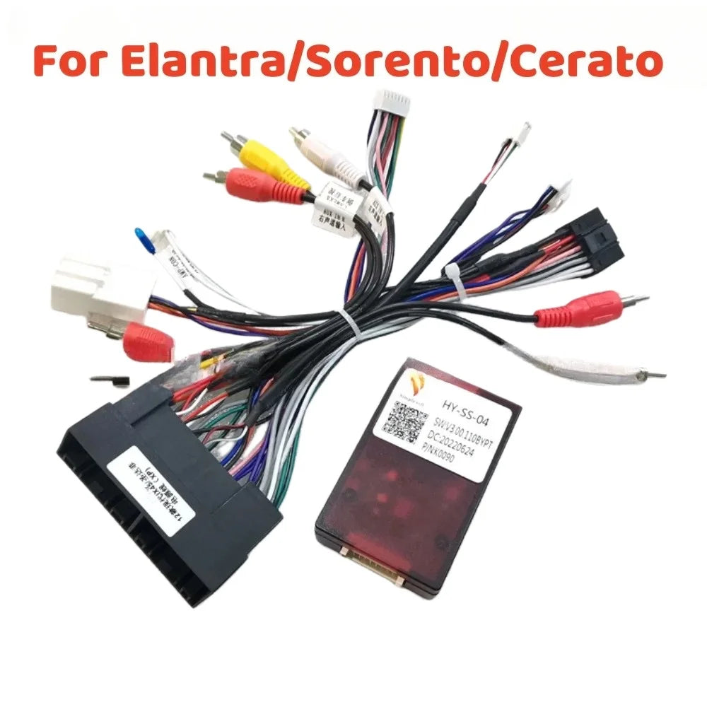 For Hyundai Sorento/Elantra 2012-2014/Santa Fe/IX45 2012/Optima / Sedona / Carnival Android Car Radio Canbus Box HY-SS-04 Cable