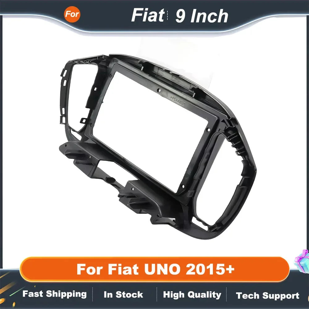 9 Inch Car Radio Fascia Frame for Fiat UNO 2015+ Android Dash Panel Kit with Canbus Box  Installation Adapter