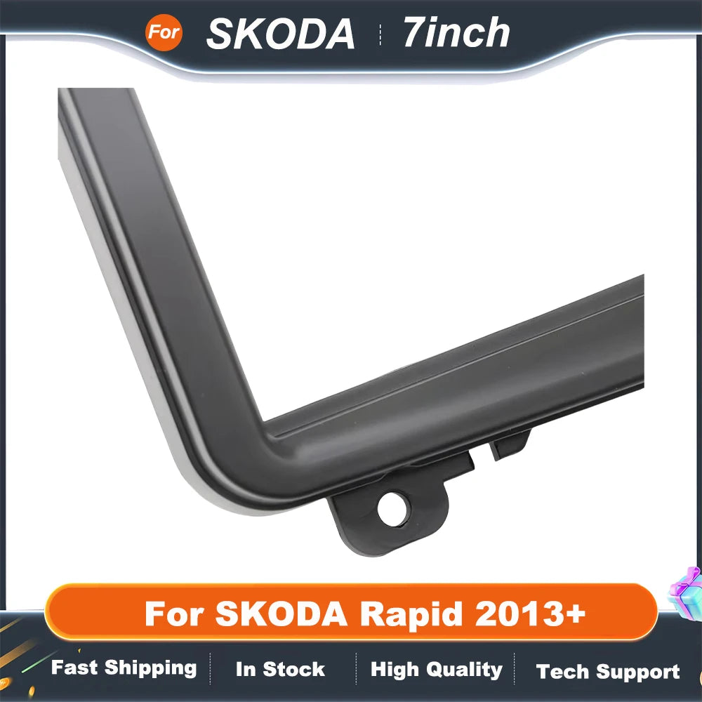7 Inch 2Din Car Radio Fascia Frame For SKODA Rapid 2013+ Car Audio Refitting Frame Dash Mount CD Trim Installation