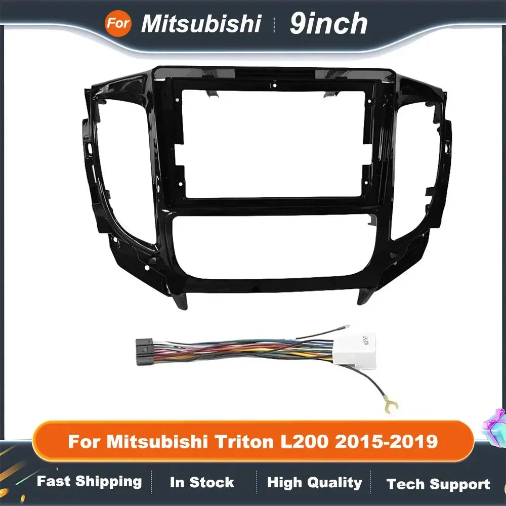 9 Inch Car Radio Fascia Frame for Mitsubishi Triton L200 2015-2019 Android Dash Panel Fitting Adapter Kit