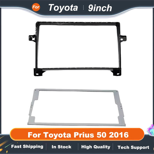 9 Inch Car Fascia Radio Panel For Toyota Prius 50 2016 Double Din Installation Trim Panel    Android player Kit