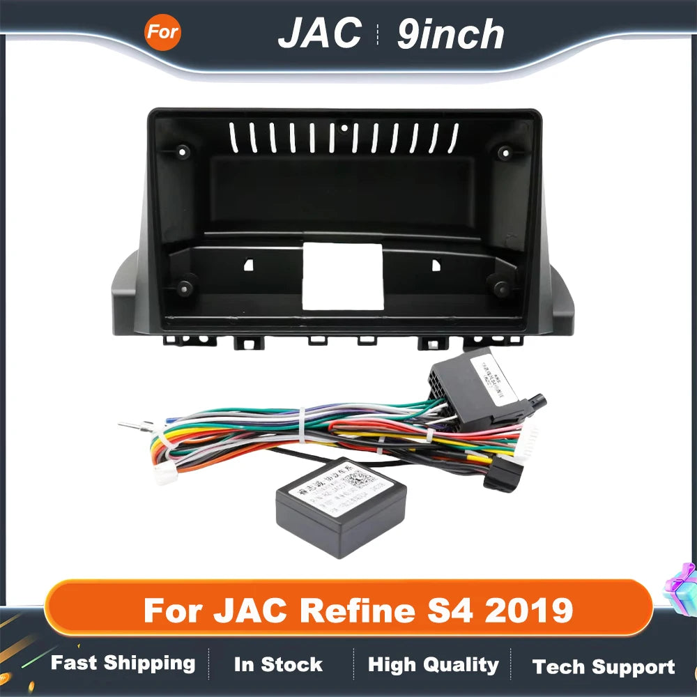 9 Inch Car Fascia Radio Panel Adapter Canbus Box Decoder For JAC Refine S4 2019 Android Big Screen Radio Dash Fitting Kit