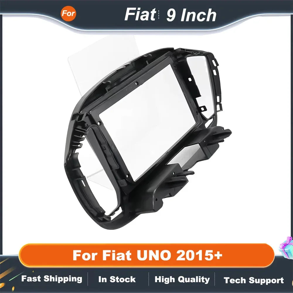 9 Inch Car Radio Fascia Frame for Fiat UNO 2015+ Android Dash Panel Kit with Canbus Box  Installation Adapter
