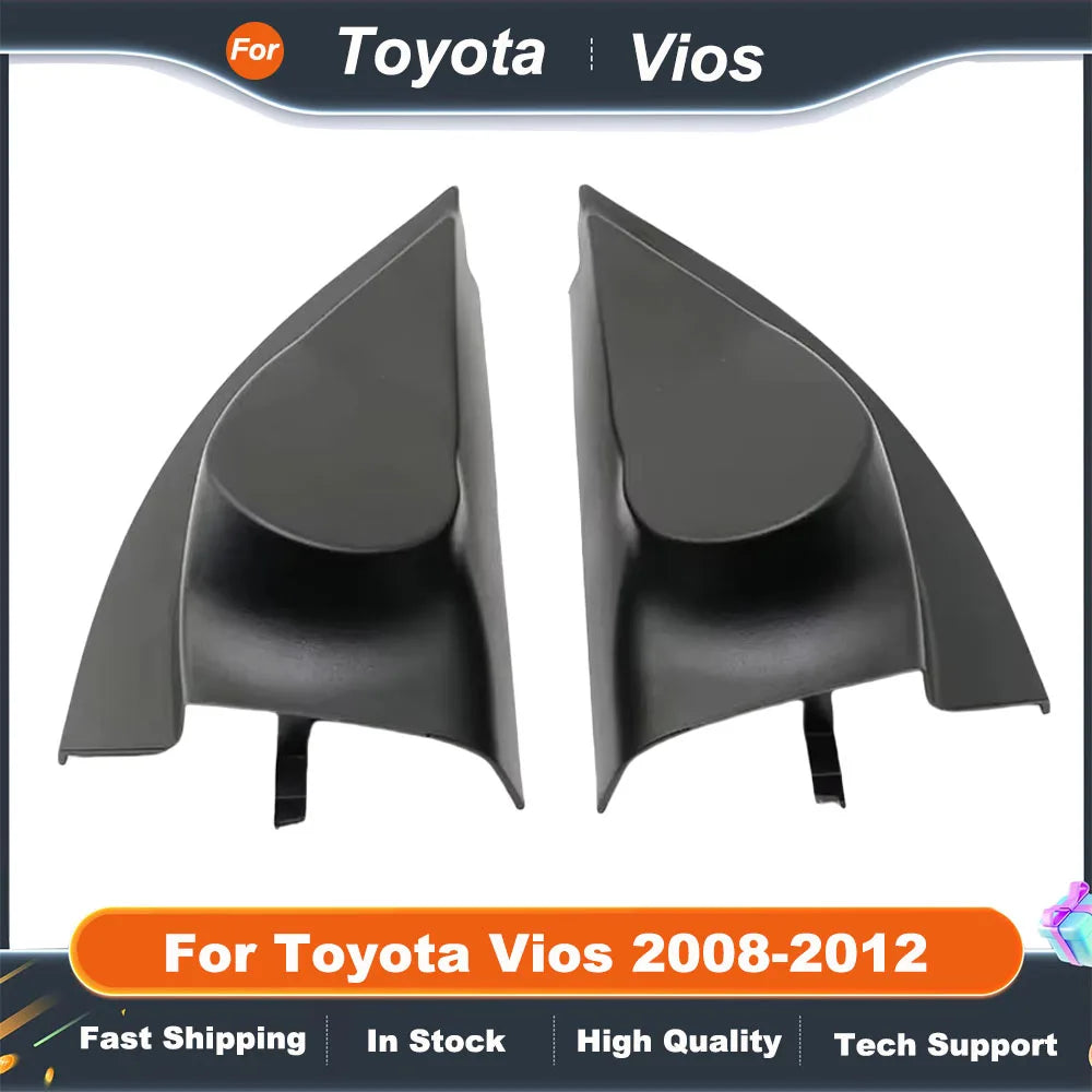 2PCS For Toyota Vios 2008-2012 Car Tweeter Refitting Audio Door Angle Gum Speaker Cover Boxes Mounts
