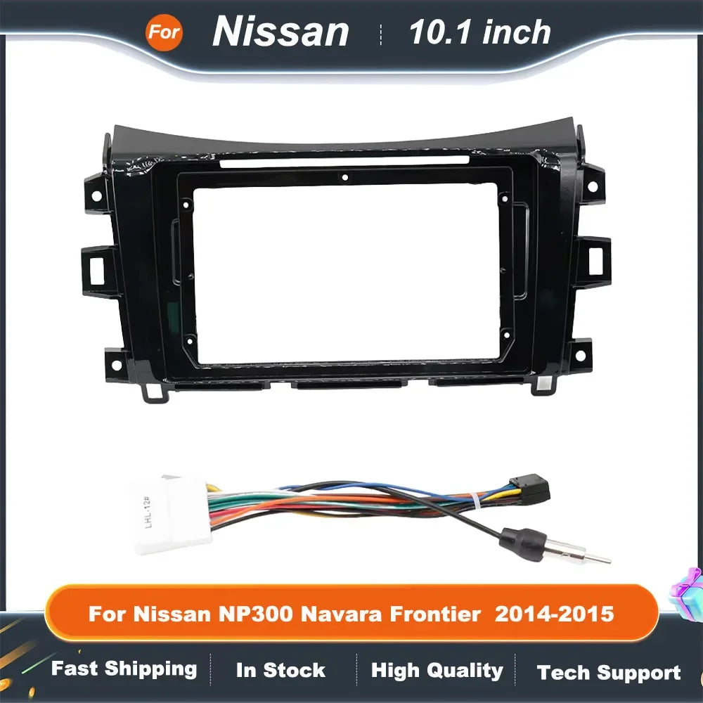 10.1 Inch Car Radio Fascia Frame for Nissan NP300 Navara Frontier Stereo DVD Player Installation Panel Bezel Kit