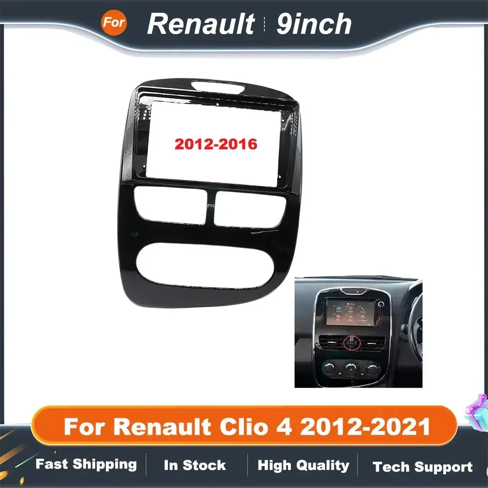 9 Inch Car Radio Fascia Frame for Renault Clio 4 2012-2021  Android Canbus Dash Panel with Decoder Box Installation Kit