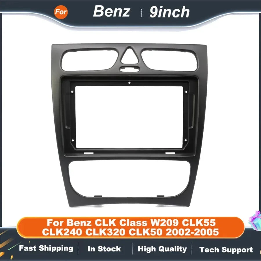 9 Inch Car Radio Frame For Benz CLK Class W209 CLK55 CLK240 CLK320 CLK50 2002-2005 Adapter Canbus Box Decoder Fitting Panel Kit