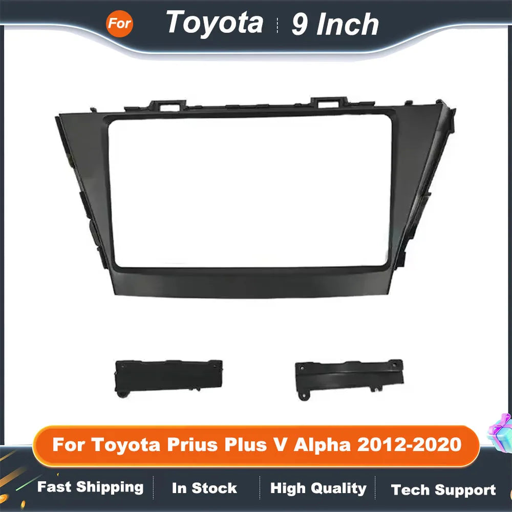 9 Inch Car Radio Fascia Frame Adapter for Toyota Prius Plus V Alpha 2012-2020 - Android Dash Fitting Panel Kit