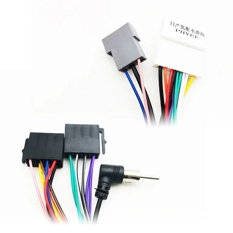Car Radio Wiring Harness 20P Head Unit ISO Connector Antenna Plug Cable Adapter for Nissan Qashqai J10 Versa Cube Sentra X-trail