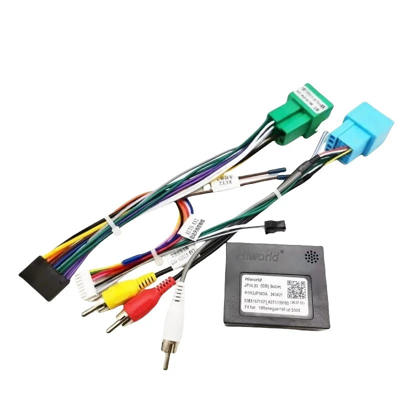 Radio Wiring Harness Adapter CAN Bus Decoder Box 16 Pin Plug to 12Pin 32Pin Cable Converter for Jeep Renegade Compass Commander