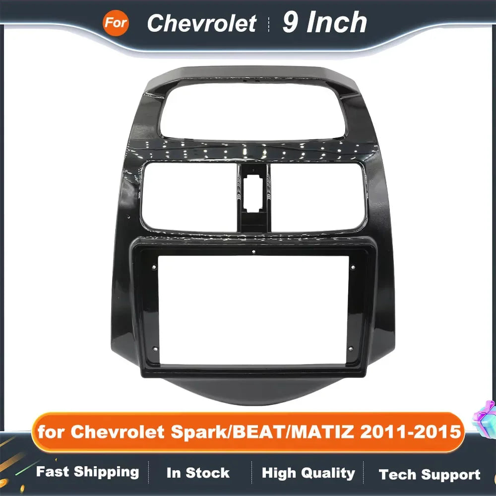 9" Car Radio Fascia Frame for Chevrolet Spark BEAT MATIZ 2011-2015 Interior Dashboard DVD Panel Accessories Decorative Kit