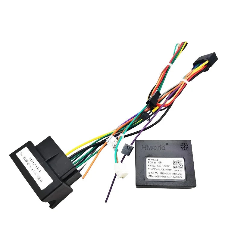 16 Pin to Quadlock Wiring Harness CAN Bus Decoder Car Android Head Unit Cable Adapter for Mercedes Benz B Class W245 W246