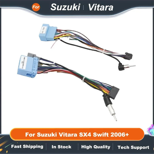 16Pin Car Radio Fascia Frame Wiring Harness Adapter for Suzuki Vitara SX4 Swift 2006+ Android Stereo Cable Plug&Play