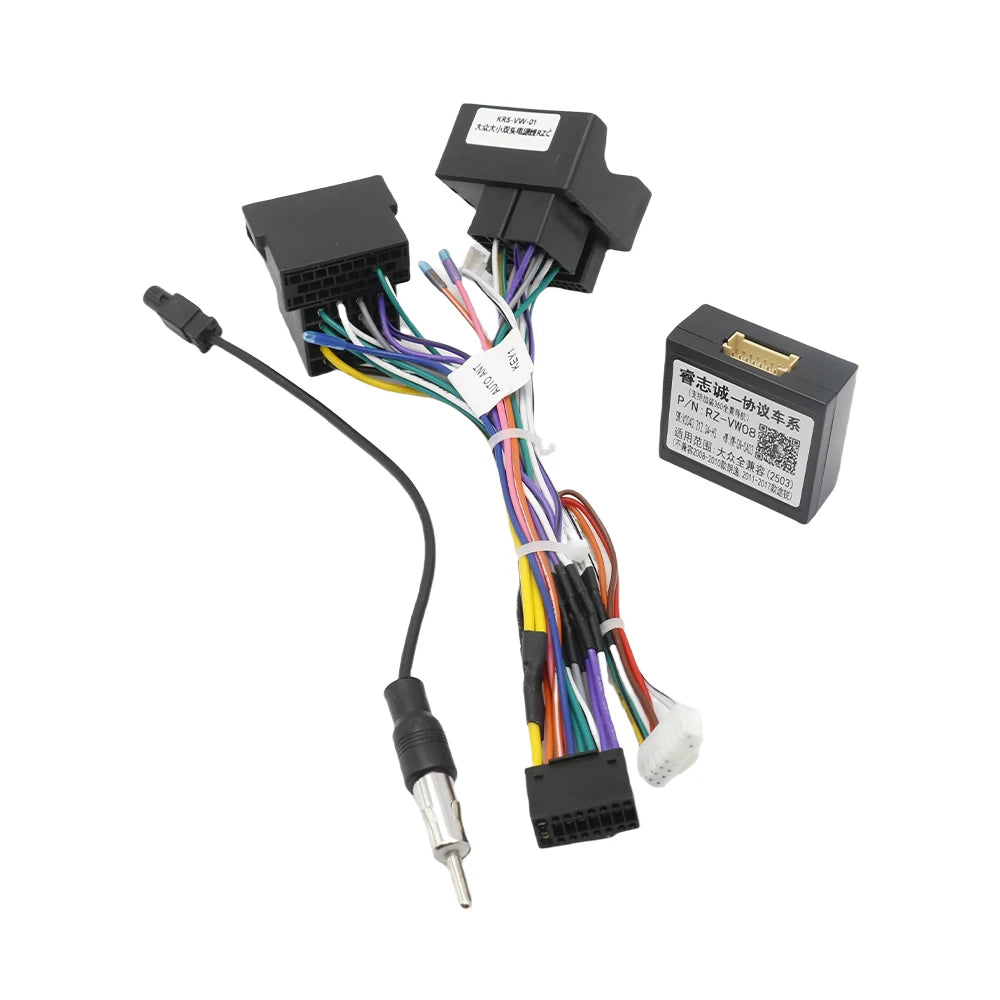 Canbus Box Decoder 360 Panorama Large Small Double-ended Power Supply Line RZC for VOLKSWAGEN Series 16 Pin Cable Adapter