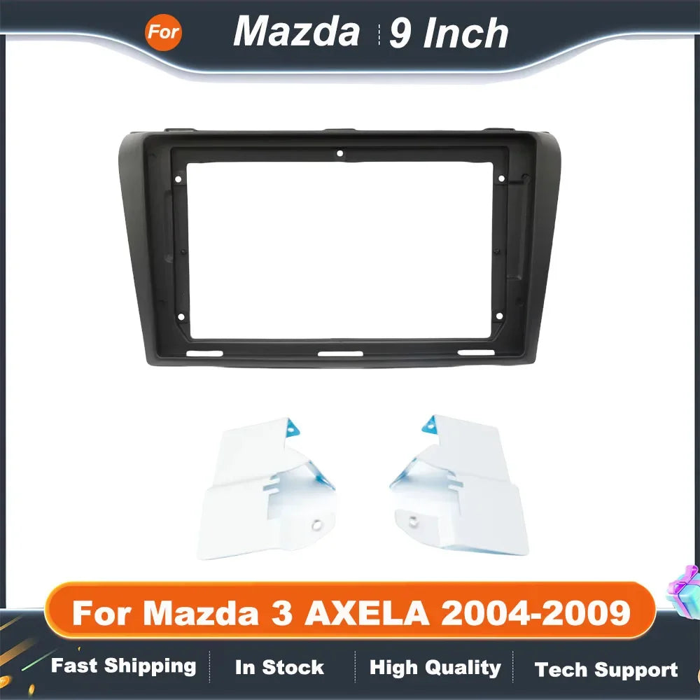 9 Inch Car Radio Fascia Frame for Mazda 3 AXELA 2004-2009 Android Dash Panel Kit with Canbus Box  Adapter