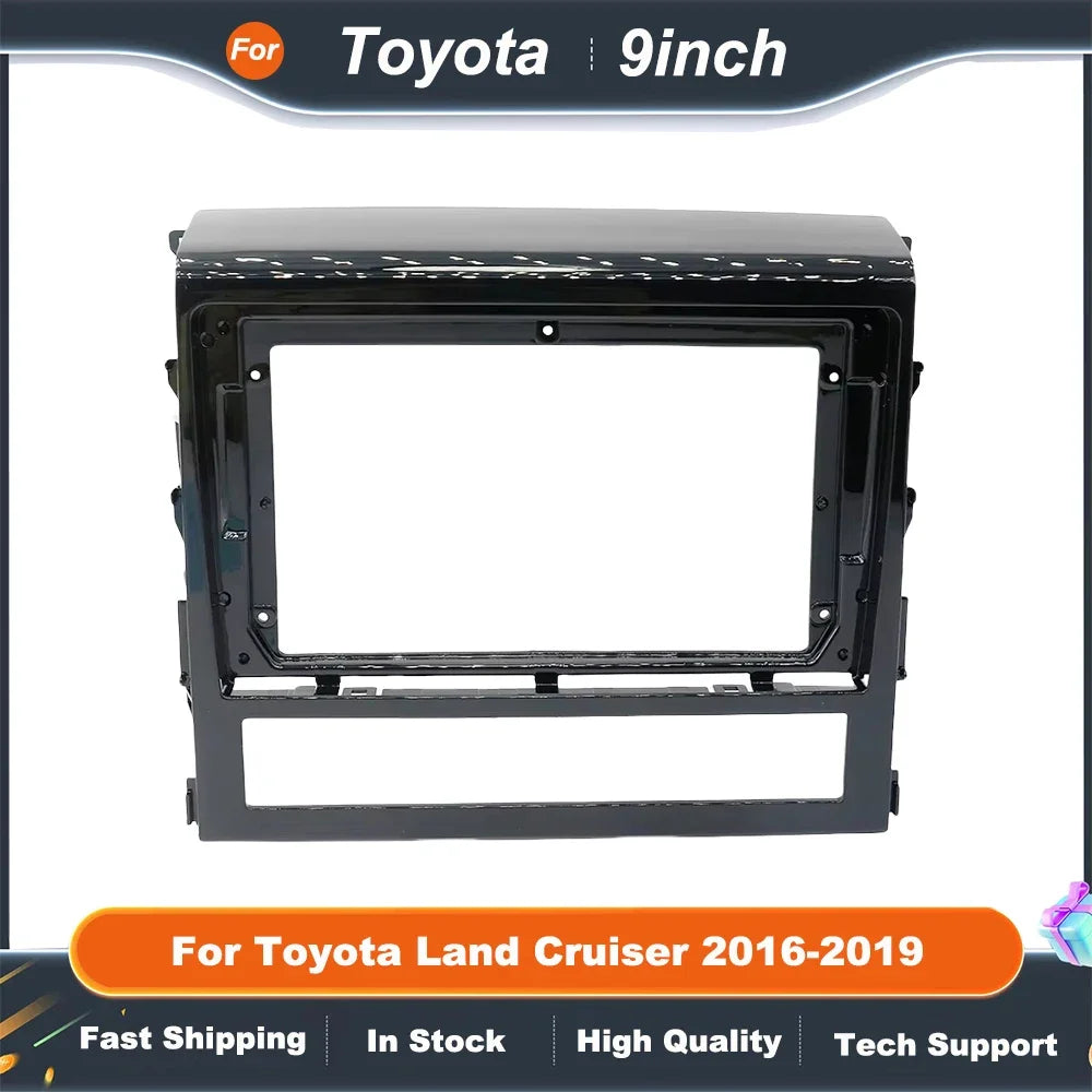 9 Inch car stereo panel Adapter Canbus Box Decoder For Toyota Land Cruiser 200 LC200 Android Radio Dash Fitting Panel Kit