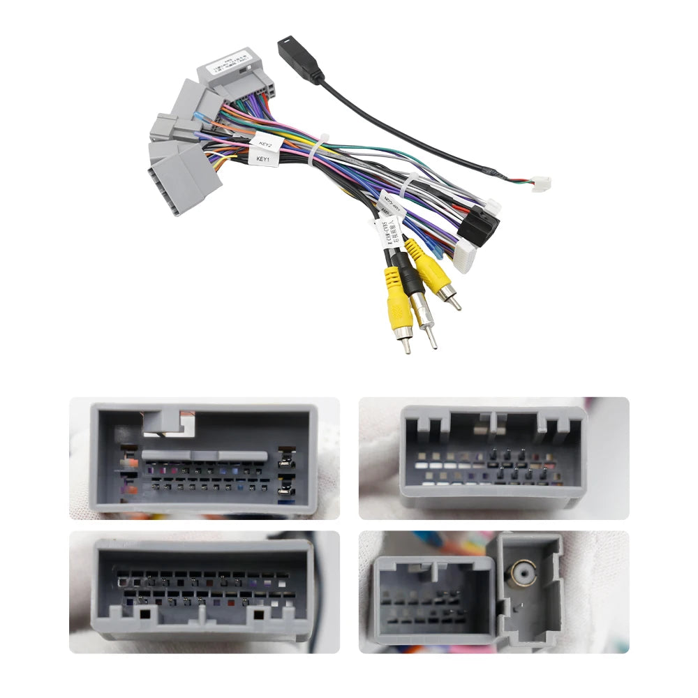 2 Din Video Player Car Radio Stereo For Honda CRV2.4 2015 For CIVIC 2014 Wiring Harness Cable Adapter Canbus Box