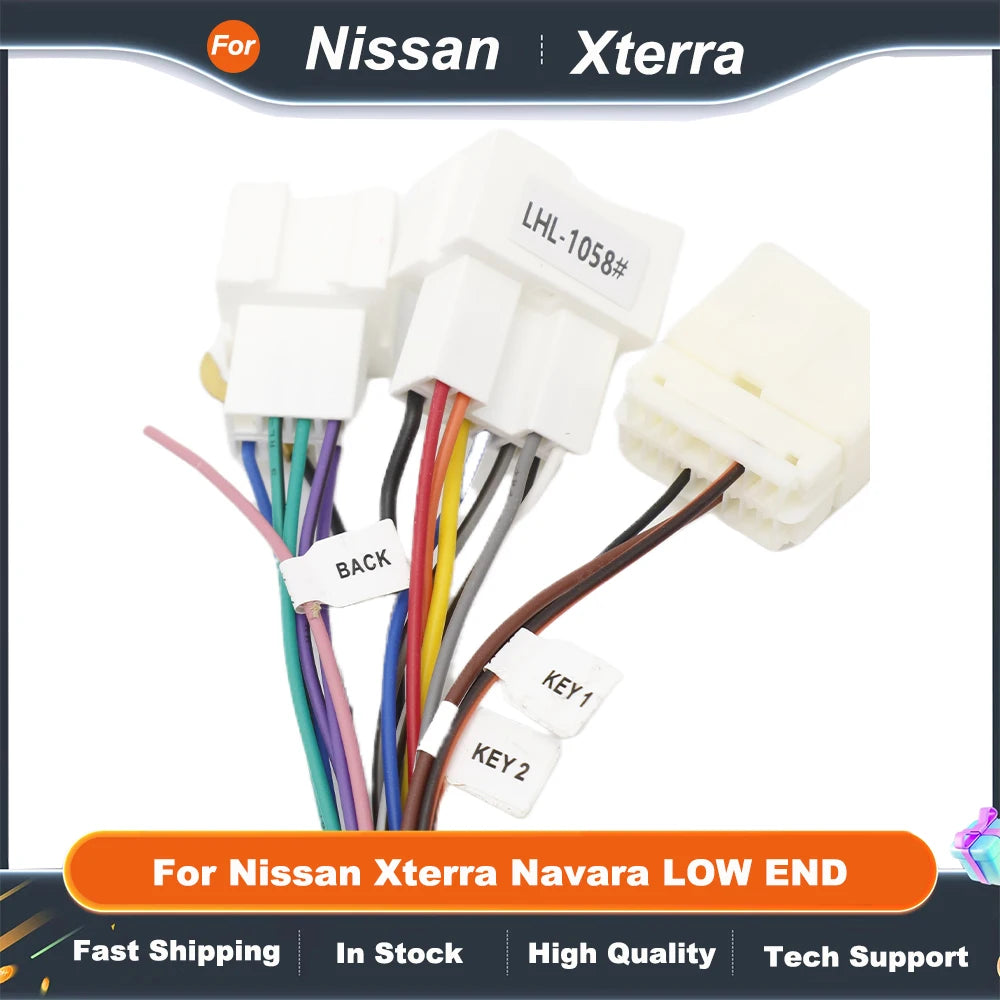 16PIN Car Radio Cable For Nissan Xterra Navara LOW END Cable Power Wire Cable Android Car