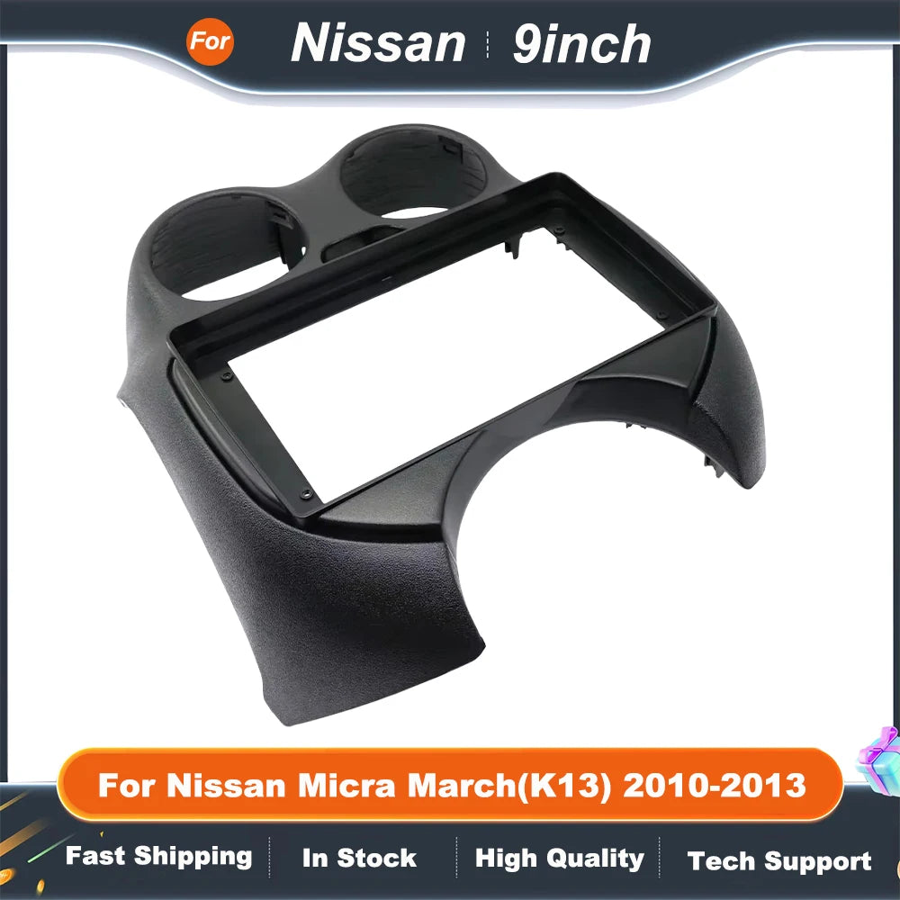 9 Inch car multimedia frame For Nissan Micra March(K13) 2010-2013 Android Radio Dash Fitting Panel Kit