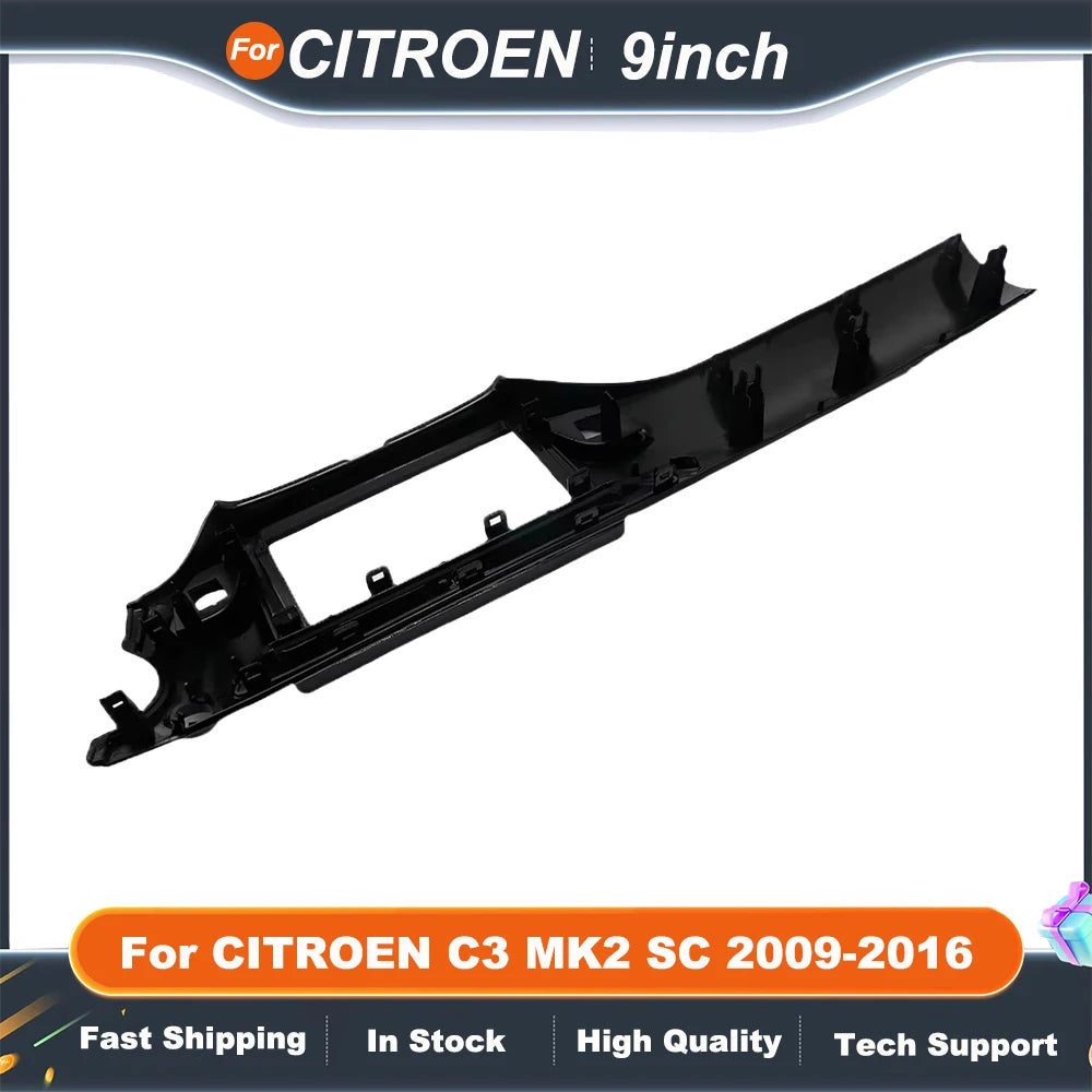 9 Inch Car Radio Frame For CITROEN C3 MK2 SC 2009-2016 GPS MP5 Android Player 2 Din Fascias Panel DashBoard Frame Cover
