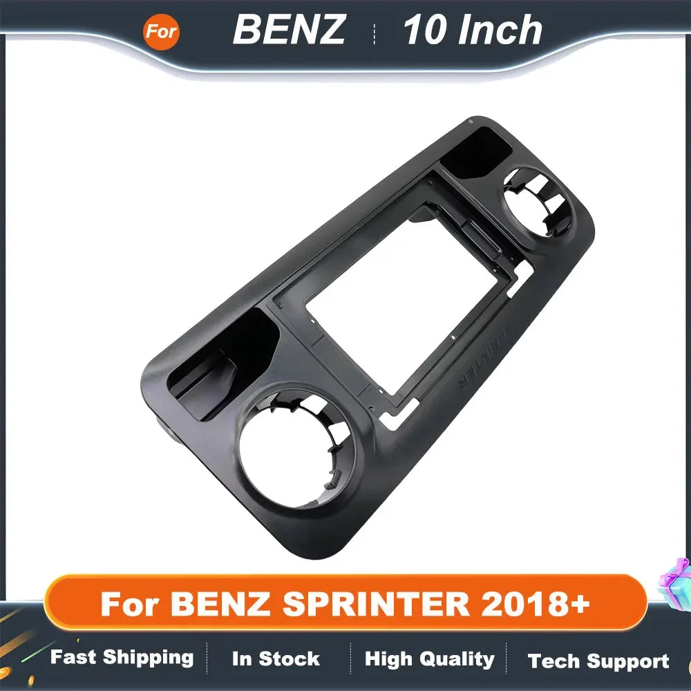 10.1 Inch 2 Din Car Radio Fascia Frame for BENZ SPRINTER 2018+ - Stereo Dash Board Mount Panel Trim GPS MP5 Android Player
