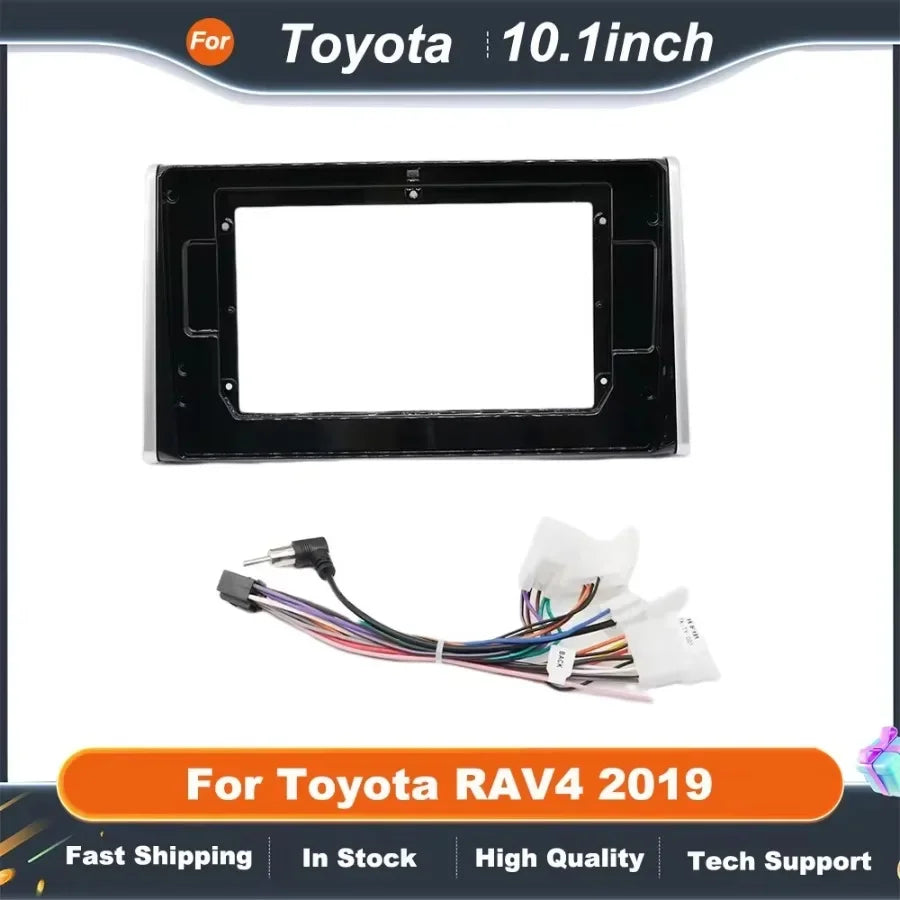 10.1 Inch Car Radio Fascia 2Din Fitting Kit for TOYOTA RAV4 2019 Dash Panel Radio Frame Installation Kit