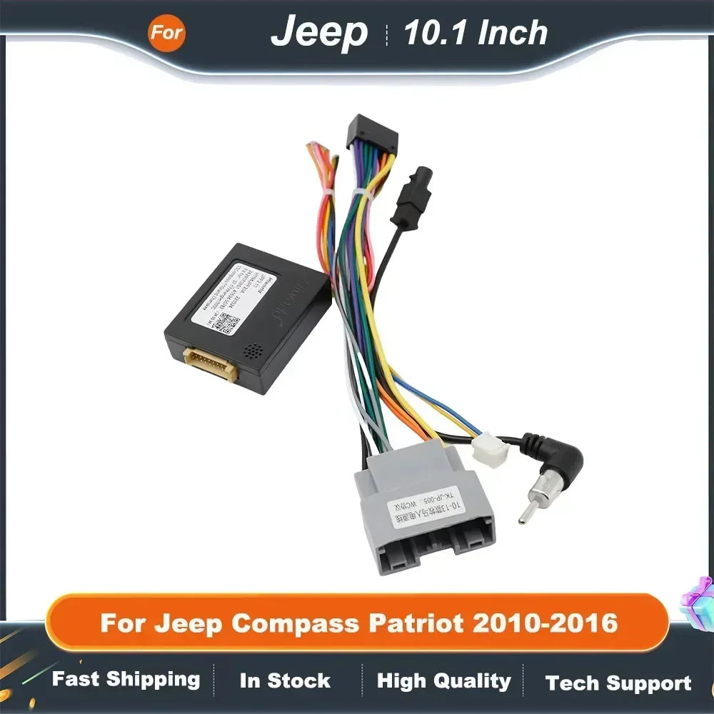 10.1 Inch 2 Din Car Radio Fascia for Jeep Compass Patriot 2010-2016 Android GPS MP5 Player Dash Panel