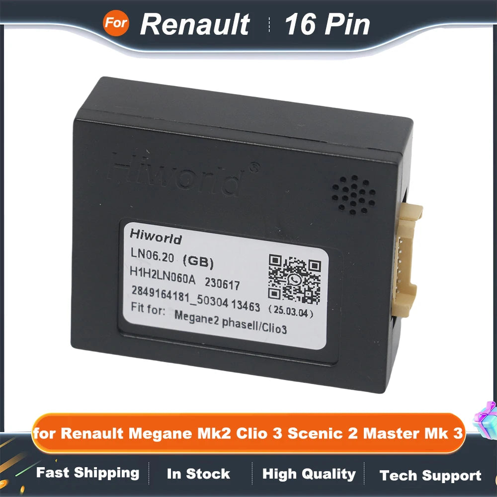 Wiring Harness Adapter CAN Bus Decoder for Renault Megane Mk2 Clio 3 Scenic 2 Master Mk 3 16 Pin Car Android Cable