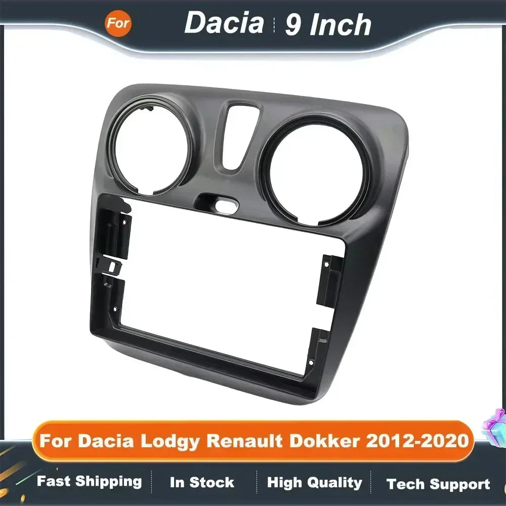 9 Inch Car Stereo Fascia Panel with CANBUS Decoder for Dacia Lodgy Renault Dokker 2012-2020 Android Radio Kit