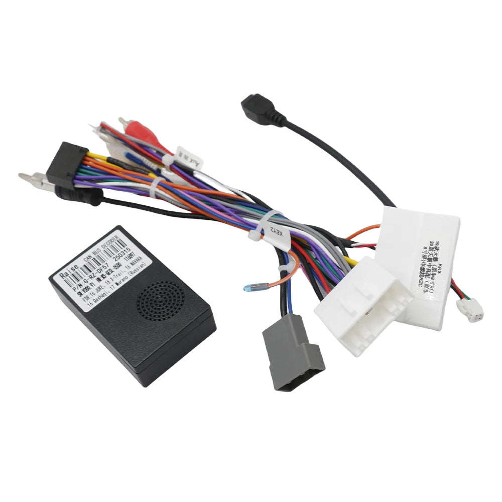 16Pin Canbus Box with Cable for Nissan X-Trail Kicks Qashqai Teana Rogue Android 2 Din GPS Radio Car Support 360 Original Camera