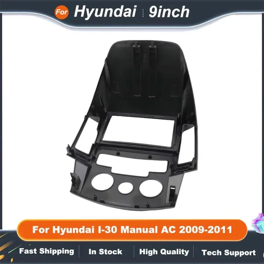 9 Inch Car Covers Radio For Hyundai I-30 Manual AC 2009-2011 Player Interior Accessories Stereo Panel Fascia Frame