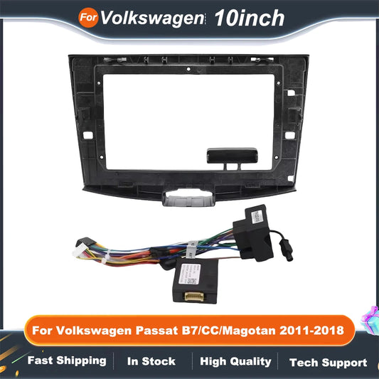 10 Inch 2 Din Car DVD Frame  For Volkswagen Passat B7/CC/Magotan  Facia Panel Radio Player Screen  Frame Kit