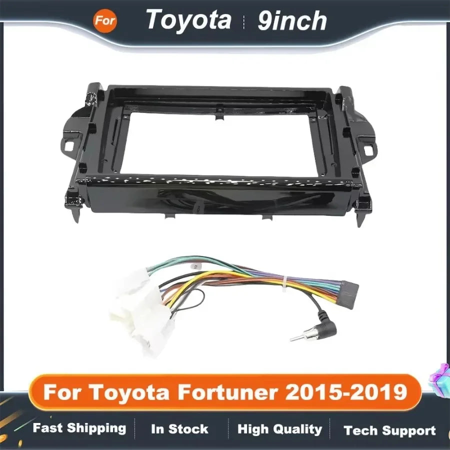9 Inch 2DIN Car Stereo Fascia Panel for Toyota Fortuner 2015-2019 Dash Mounting Kit