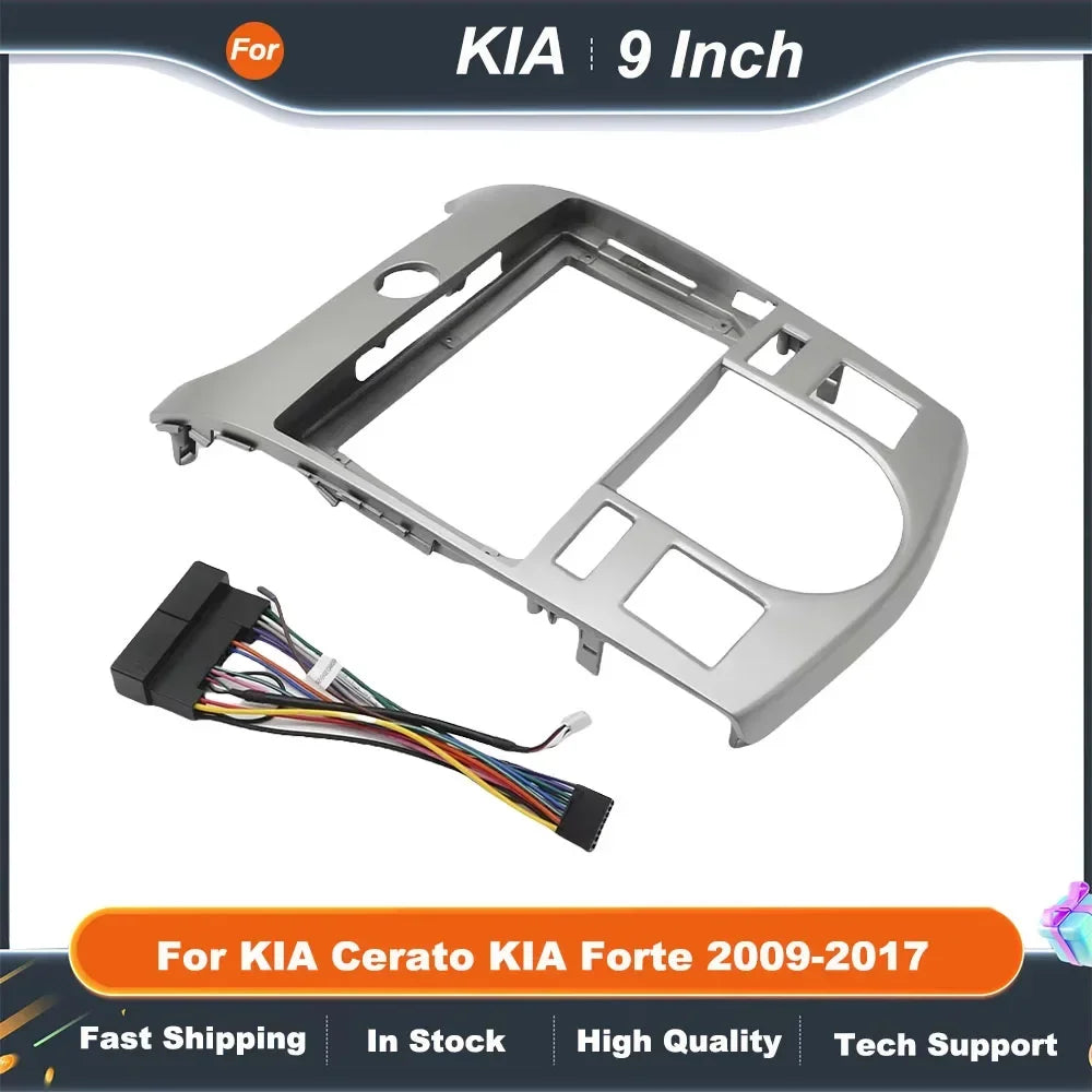 9 Inch Car Radio Fascia Frame for KIA Cerato Forte 2009-2017 Android Stereo Panel Kit Dashboard Installation Adapter