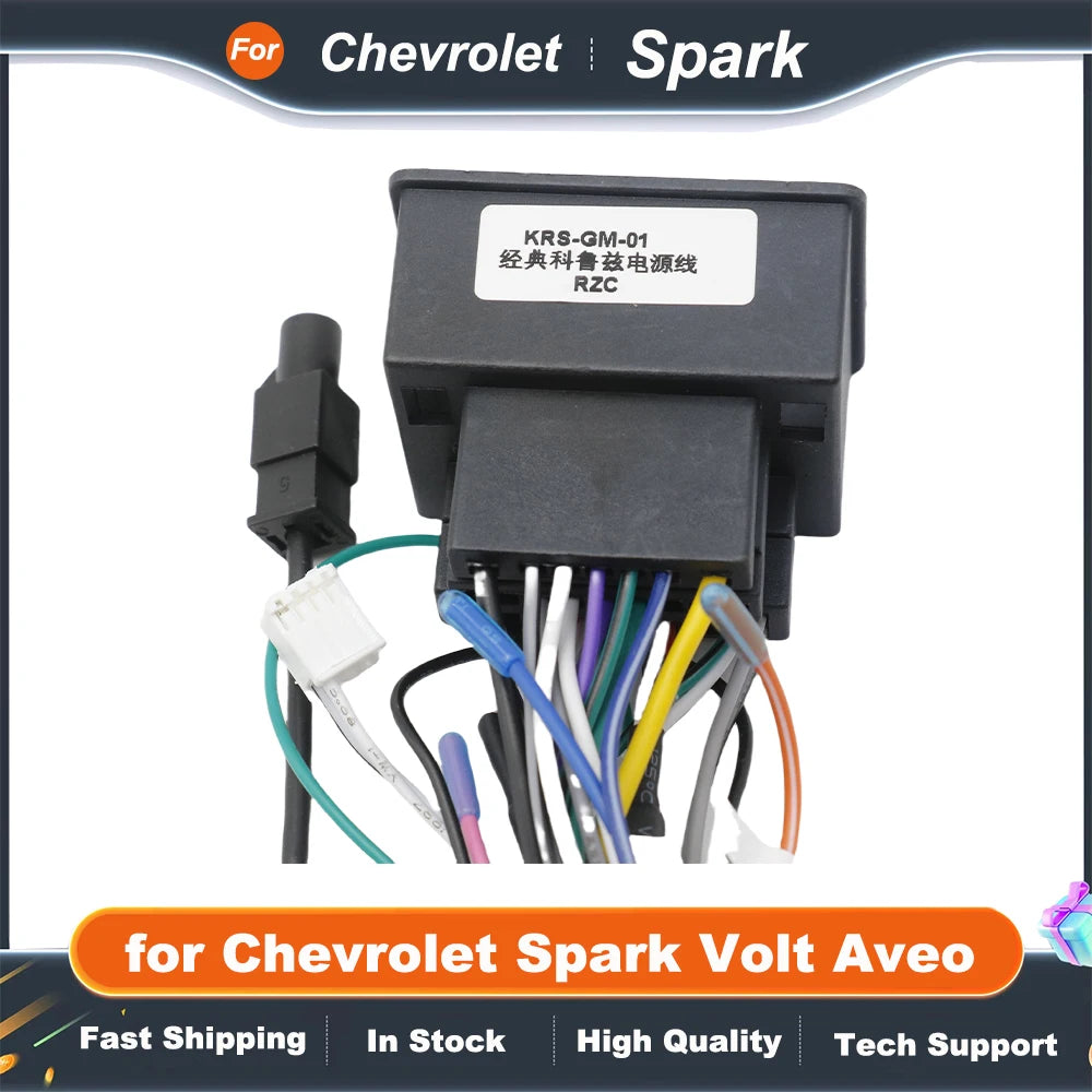 44Pin Radio Wiring Harness Adapter 16 Pin Plug Auxiliary Audio Connector Car Android Cable for Chevrolet Spark Volt Aveo