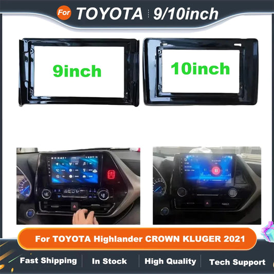 9 Inch 10 Inch car multimedia frame For TOYOTA Highlander CROWN KLUGER 2021 Android Big Screen Audio Frame Kit