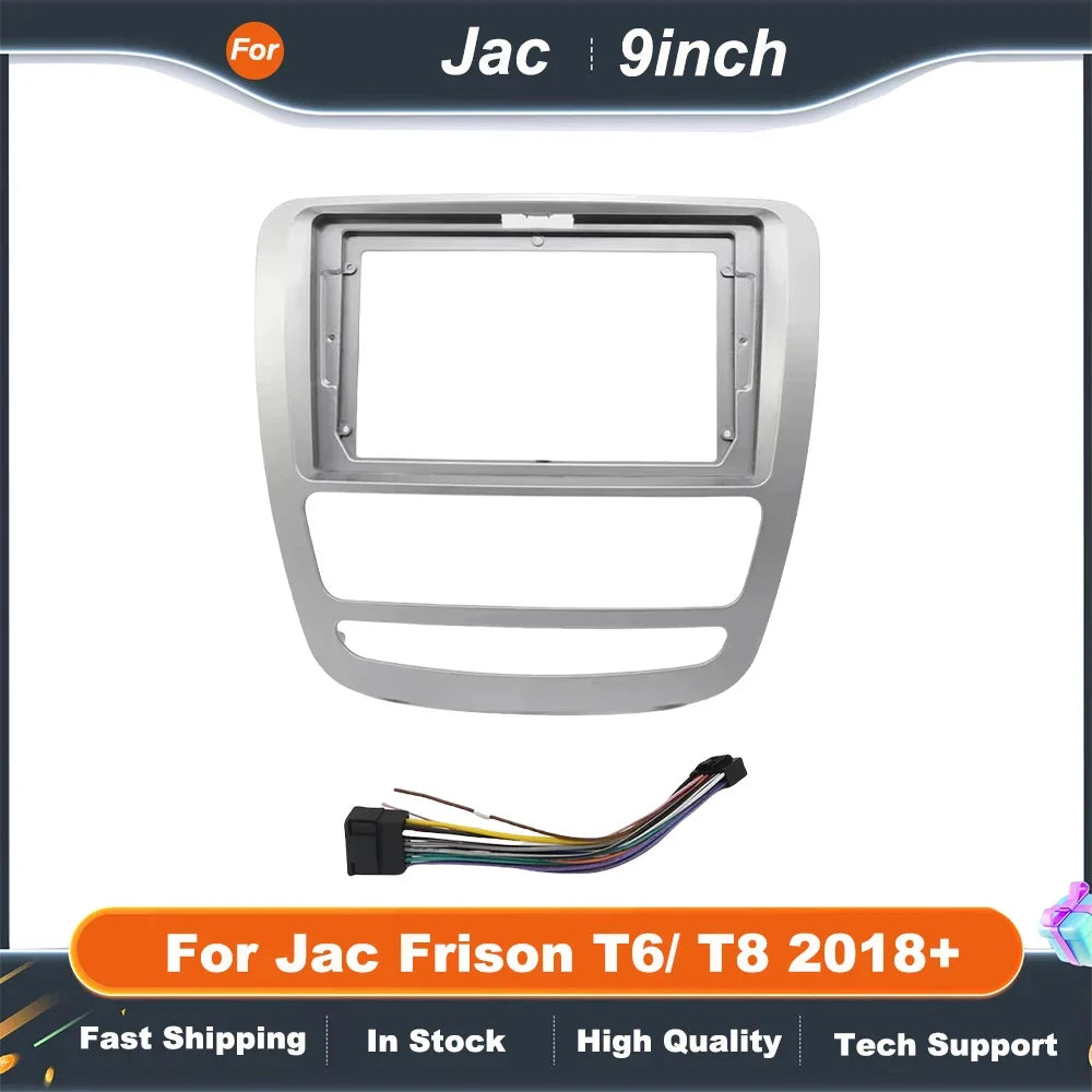9 Inch Car Radio Trim Panel for Jac Frison T6/T8 2018+  Android Dash Frame Fascia Adapter Kit