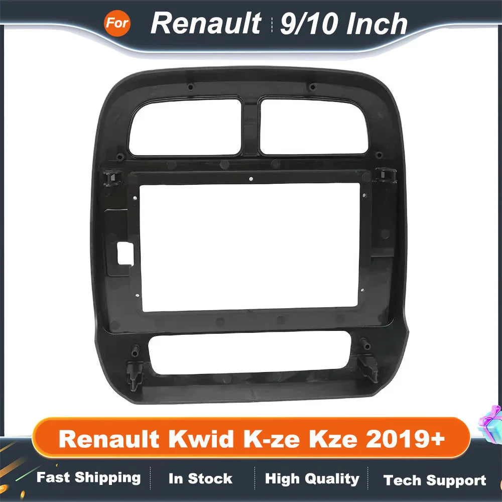 9/10 Inch Car Frame Fascia Adapter For Renault Kwid K-ze Kze 2019+ Android Radio Audio Dash Fitting Panel Kit