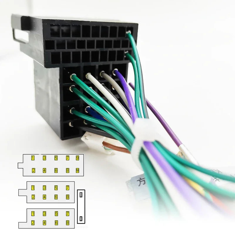 ISO Wiring Harness CAN Bus Decoder, 16 Pin Car Android Head Unit Cable Adapter,  for Mercedes Benz B Class W245 W246 C200