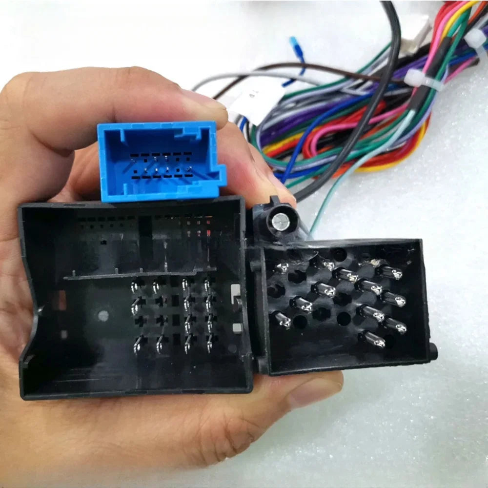 Car 16 Pin Wiring Harness Adapter Decoder For BMW E46 E39 E53 X5 3/5 Series Android Radio Power Cable With Canbus Box