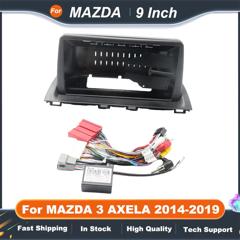 9 Inch Car Frame Fascia Adapter  For MAZDA 3 AXELA 2014-2019 Android Radio Audio Dash Fitting Panel Kit