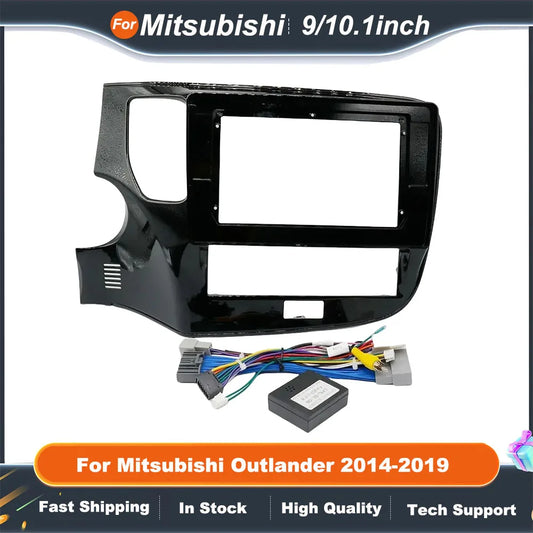 9/10.1 Inch 2 Din Car Stereo Radio Fascia Panel For Mitsubishi Outlander 2014-2019 Android Audio Frame Cover Trim Kit Face Bezel