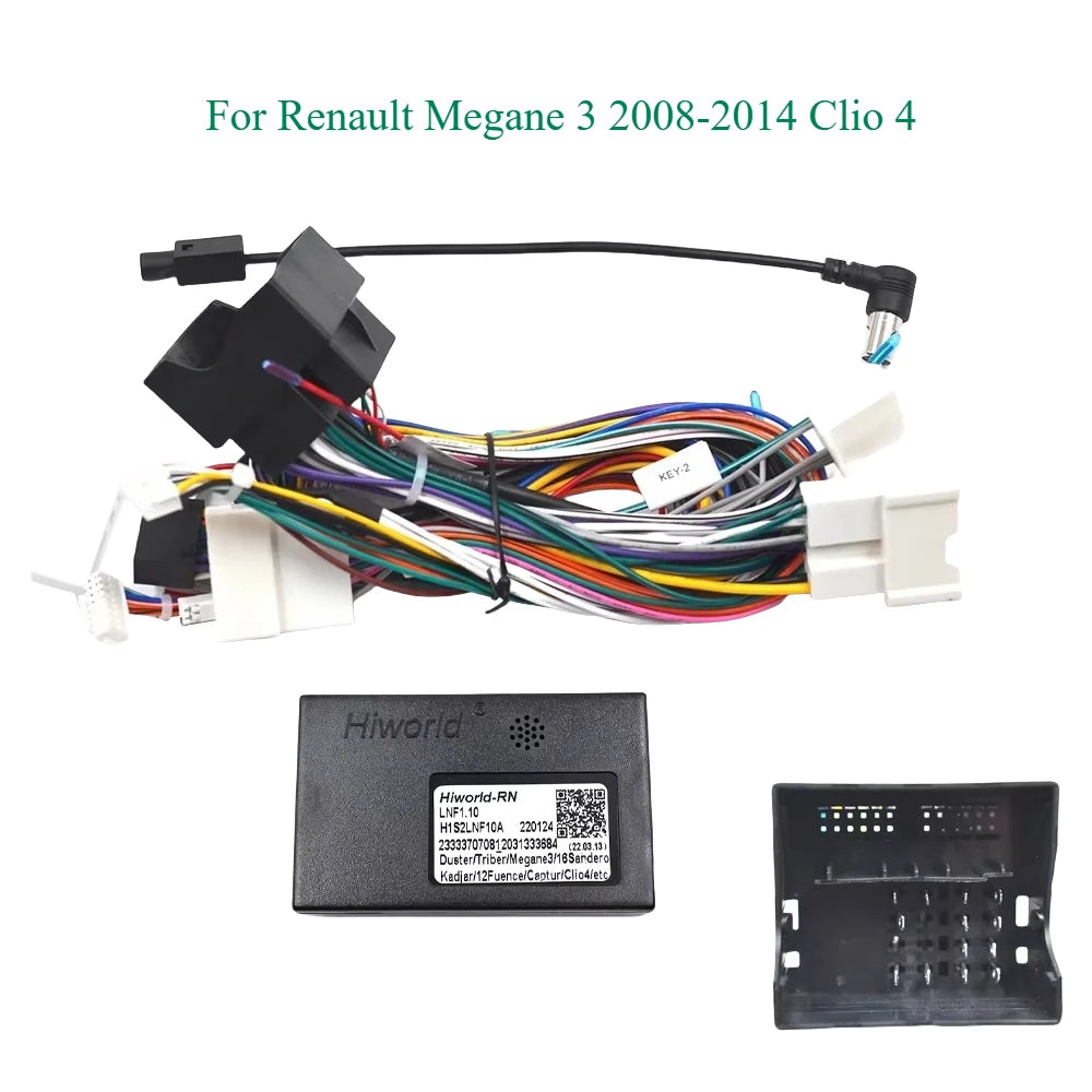 Android Canbus Box For Renault Megane 3 Renault Traffic 16-pin Harness Wiring Power Cables Car Radio power  2008-2014