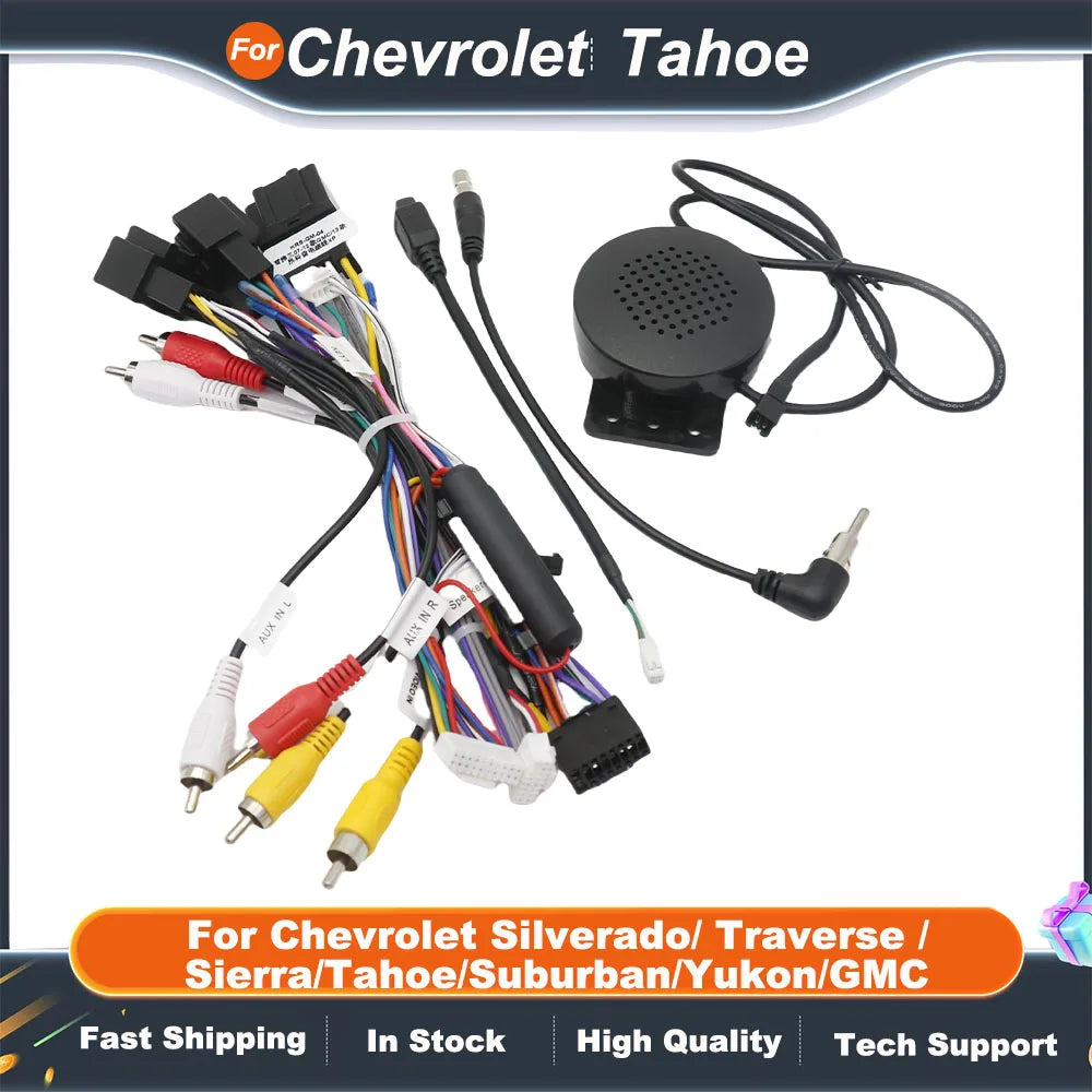 Canbus Box Adaptor Decoder With Cable For Chevrolet Silverado/ Traverse /Sierra/Tahoe/Suburban/Yukon/GMC Android 2 Din GPSRadio