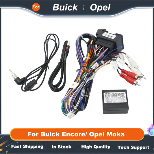 Car Android Radio CAN Bus Decoder Adapter GM-RZ-09 For Buick Encore/ Opel Moka Receiver 16 Pin Power Cable