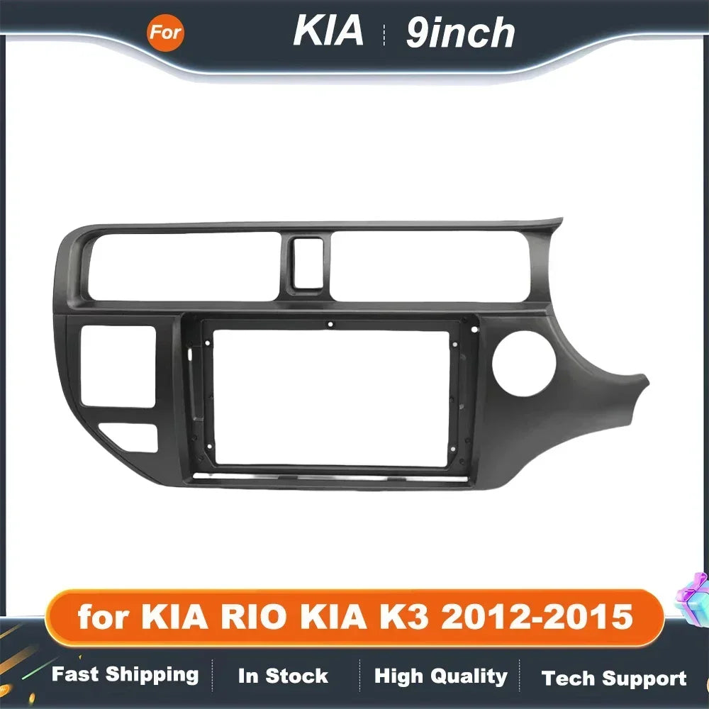 2 DIN 9INCH Car Audio Fascia Panels For KIA RIO KIA K3 2012-2015 9 Inch Big Radio Stereo Dash Mount Panel Frame