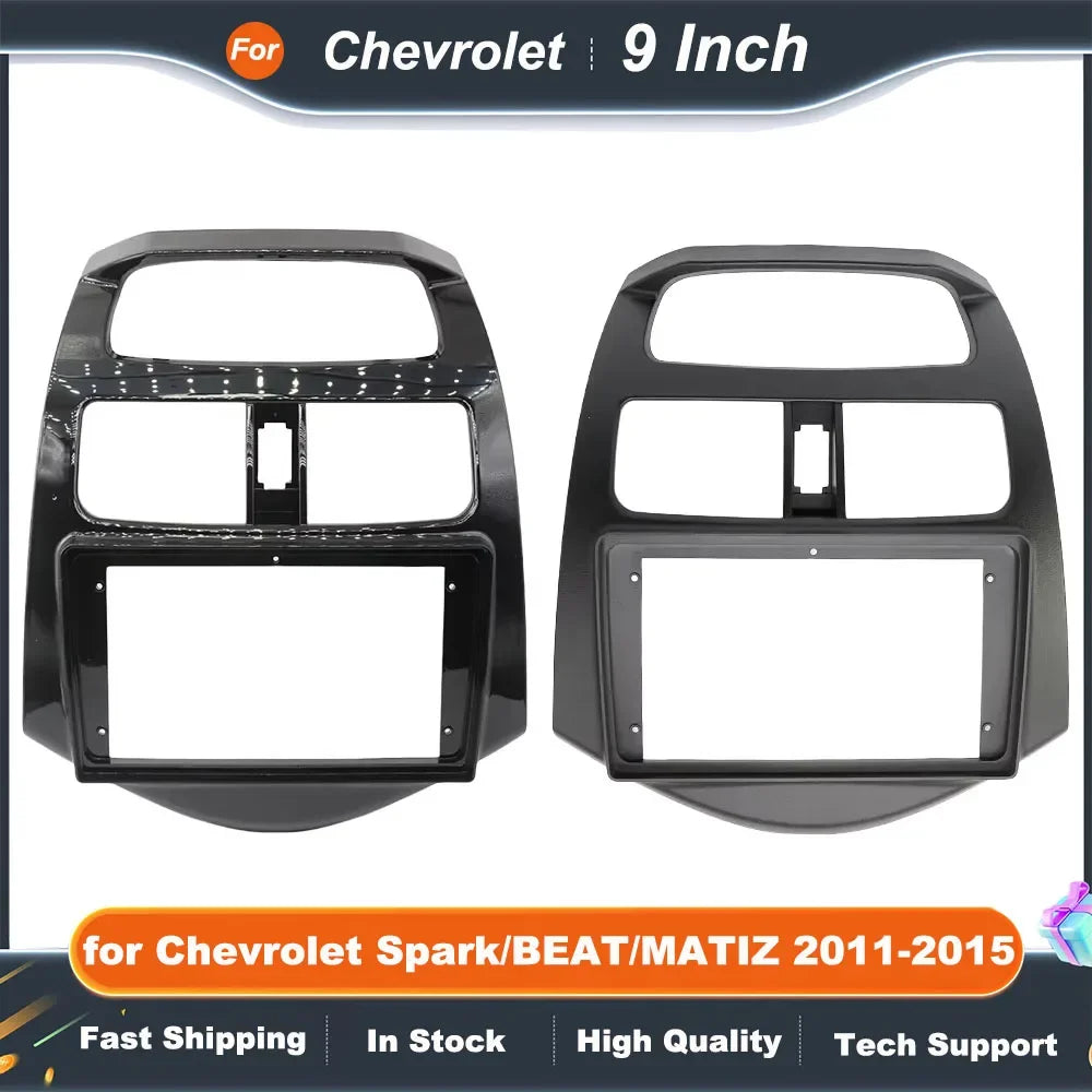 9" Car Radio Fascia Frame for Chevrolet Spark BEAT MATIZ 2011-2015 Interior Dashboard DVD Panel Accessories Decorative Kit